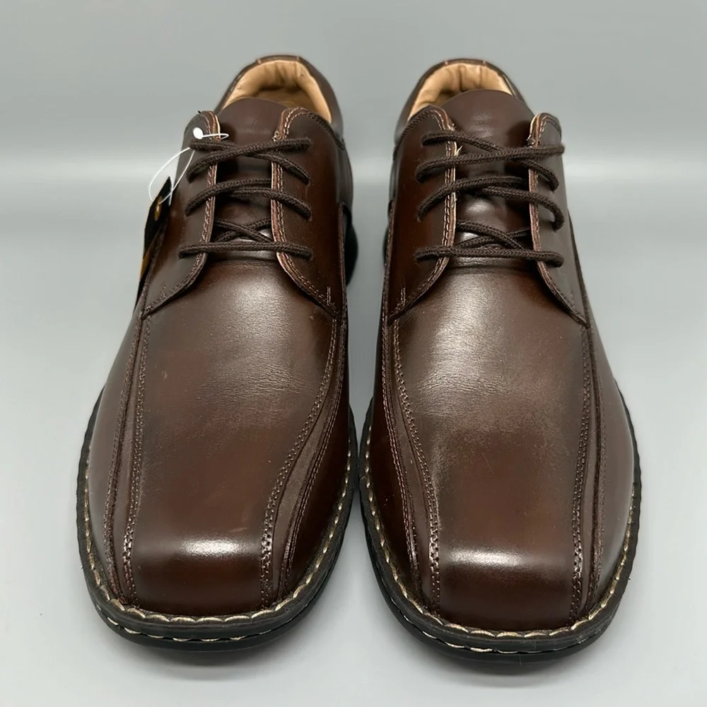 Dockers Trustee Dark Leather Oxford Dress Shoes Men's Sz‎ 10.5 New!